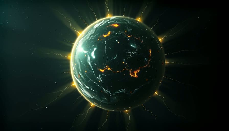 A world ablaze with energy, the kind you grow into in Accretion.
