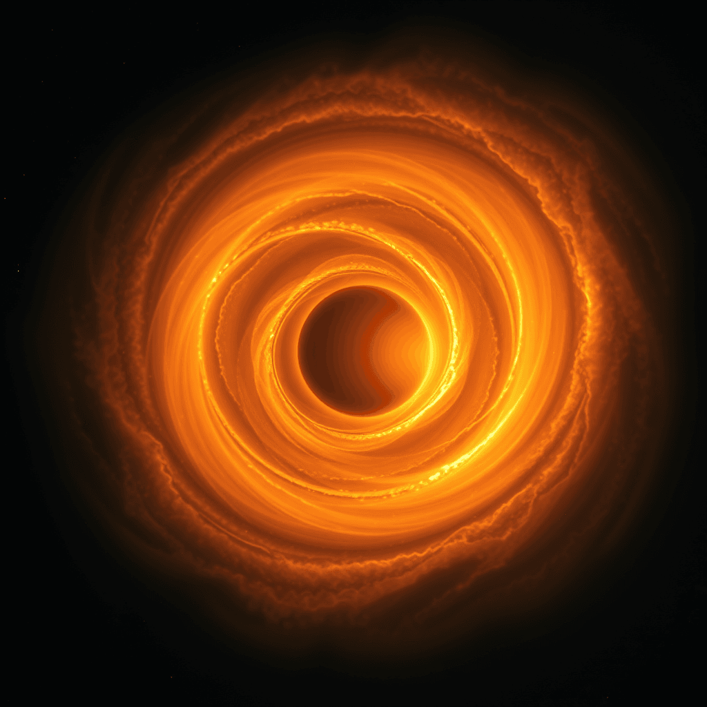 A protoplanetary disk of dust and gas spinning around a newborn star.