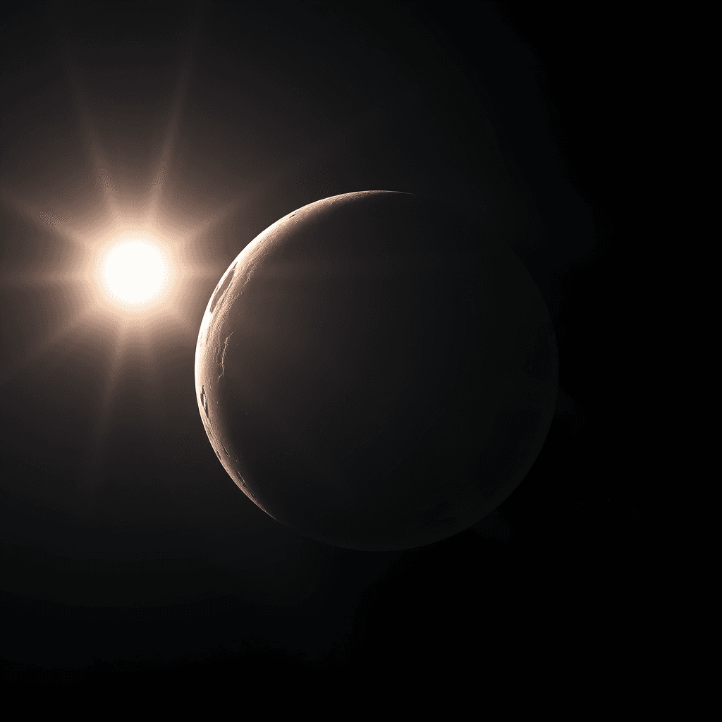 A rocky planet alone in a swept-clean orbit around its star.