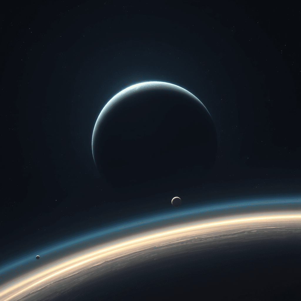 A vast world drawing distant smaller worlds toward it across space.